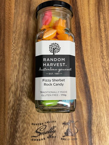 RANDOM HARVEST FIZZY SHERBERT ROCK CANDY 170G