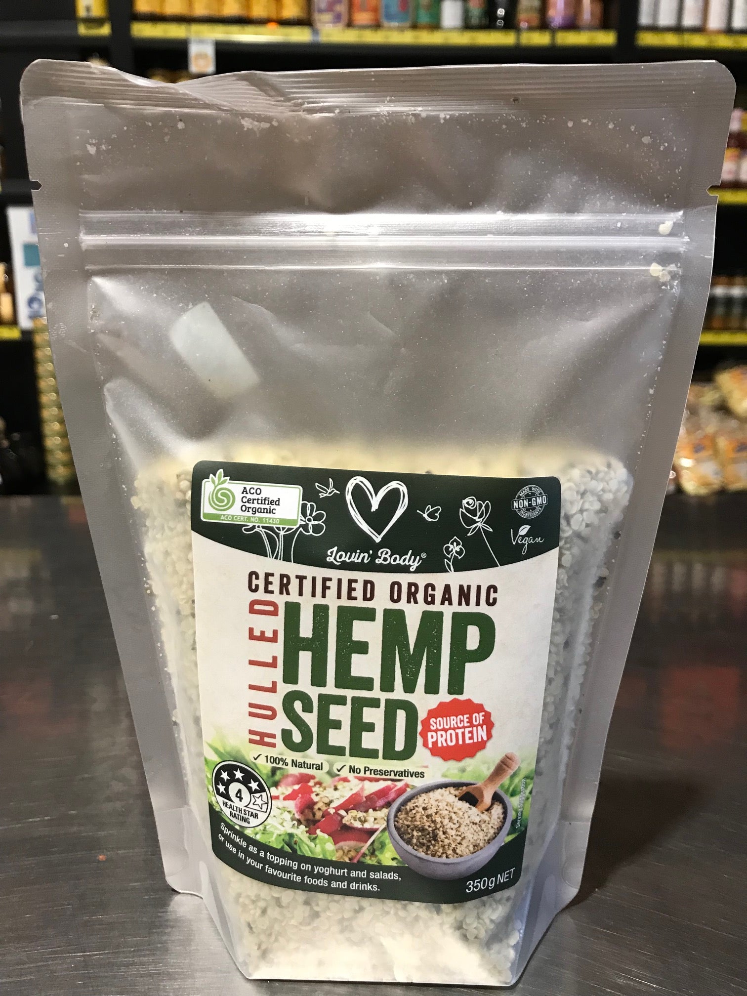 Certified Organic Hulled Hemp Seed - 350g