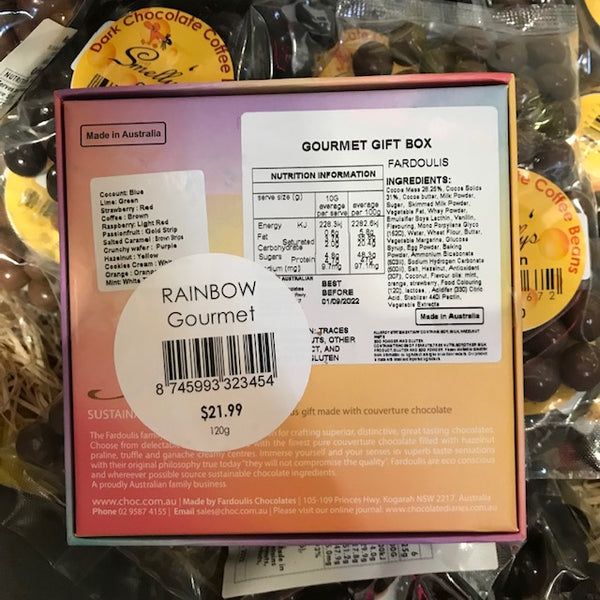 Fardoulis Chocolates - Rainbow Gourmet 120g - $21.99 including GST