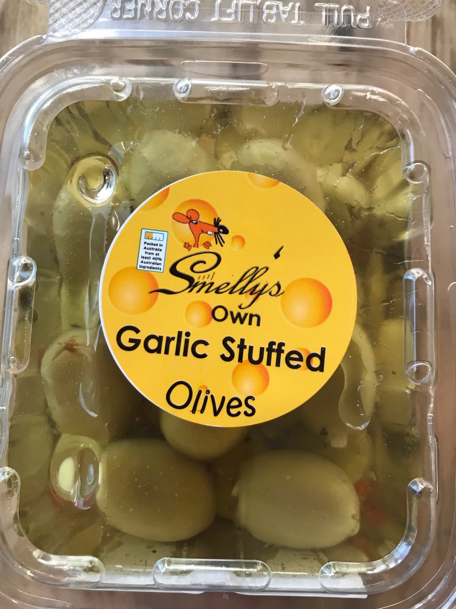Smelly's Own Garlic Stuffed Olives