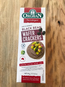Orgran Black Bean Wafer Crackers - Gluten Free, Vegan 65g