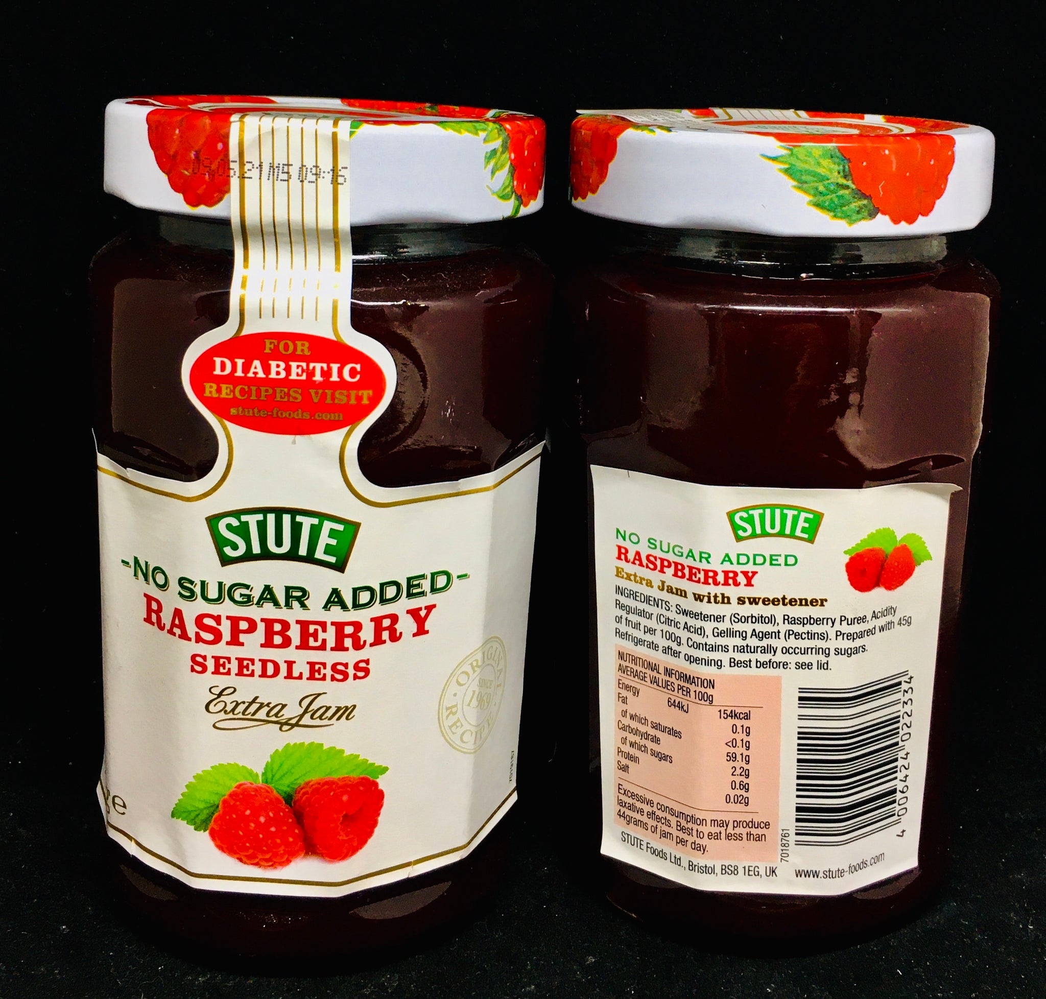 Stute Diabetic Jam - Raspberry - Seedless