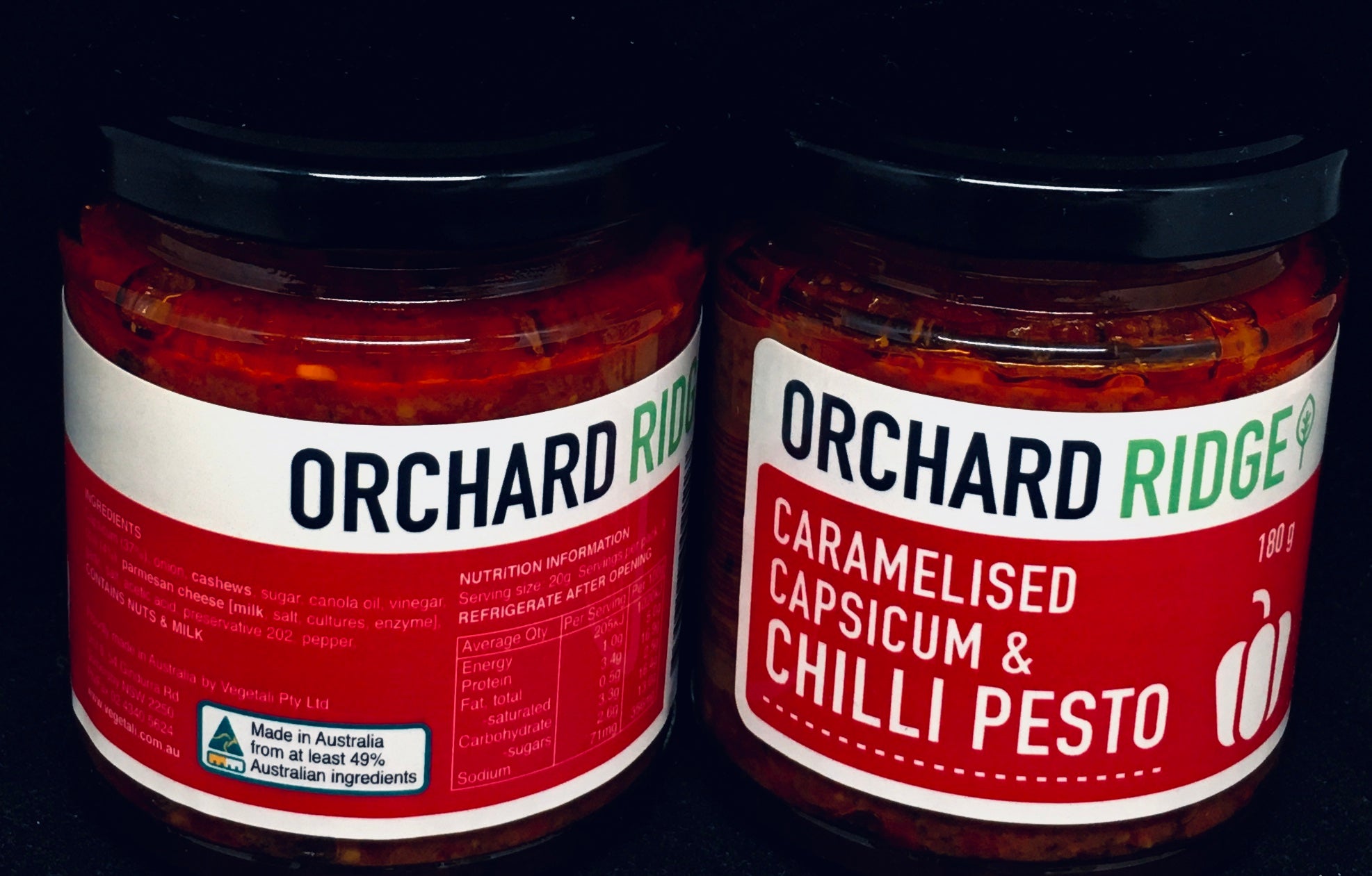 Orchard Ridge Caramelised Capsicum & Chilli Pesto
