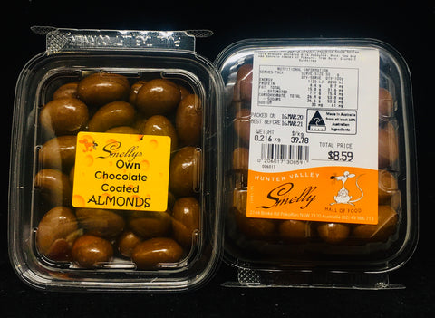 Smelly's Own - Chocolate Coated Almonds - Approximately 230g = $9.50 including GST